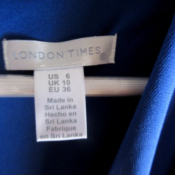 London Times Blue Knit Dress - Picture 8 of 8